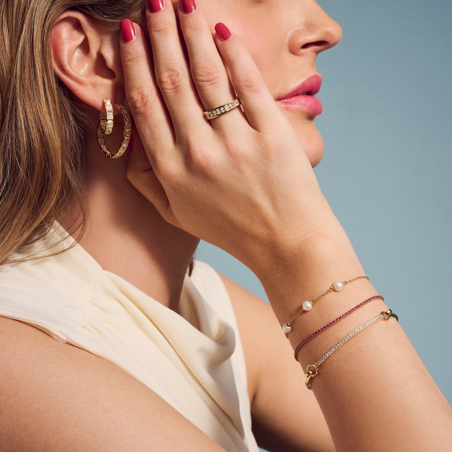 18k Guldpläterad | Röda | 19 cm, 18k Guldpläterad | Röda | 18 cm, 18k Guldpläterad | Röda | 17 cm, 18k Guldpläterad | Röda | 16 cm