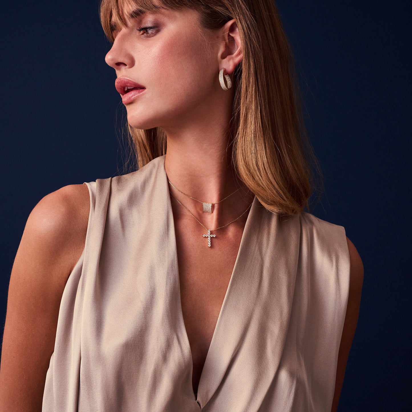 18k Guldpläterad | Vit