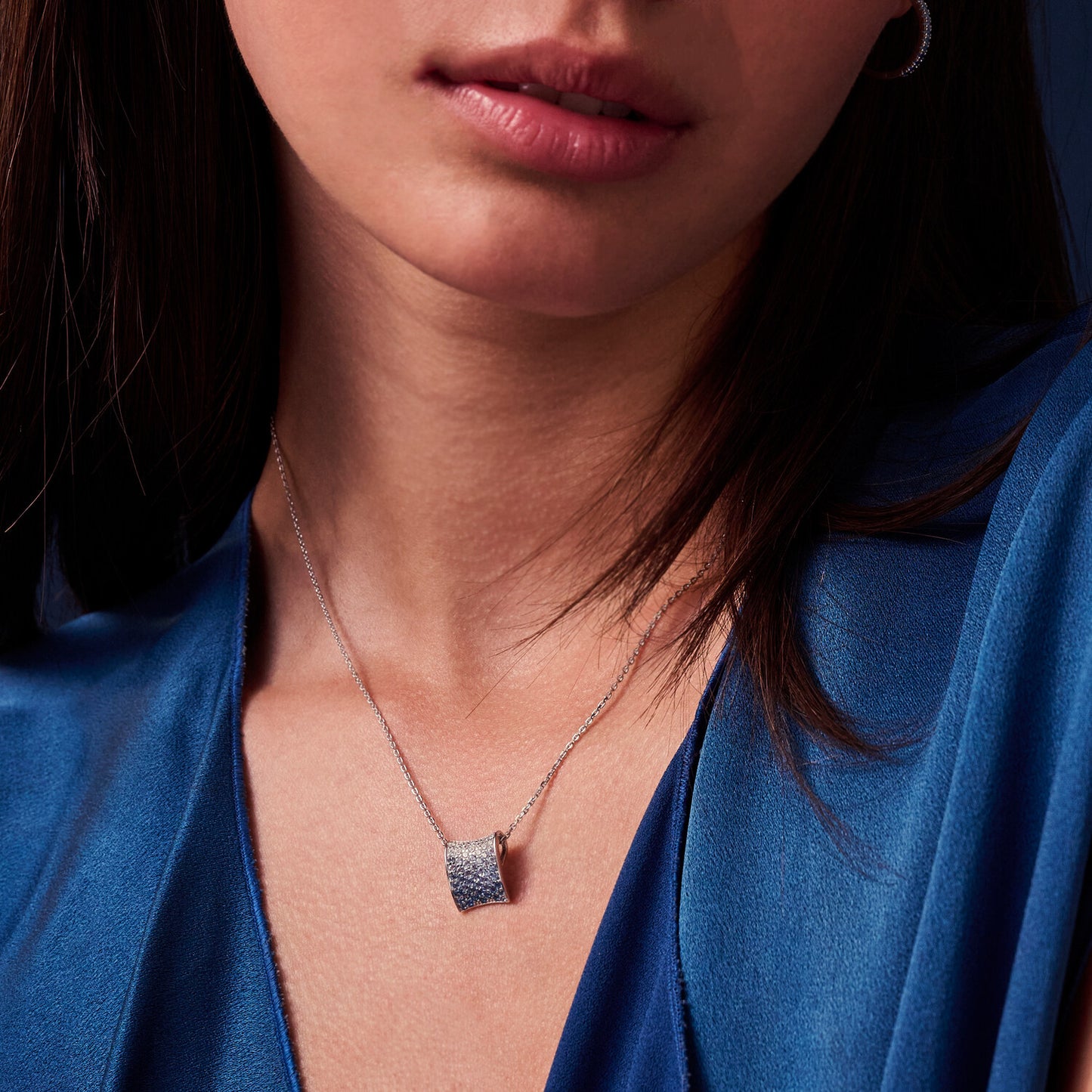 925 Sterling silver | Blå gradient