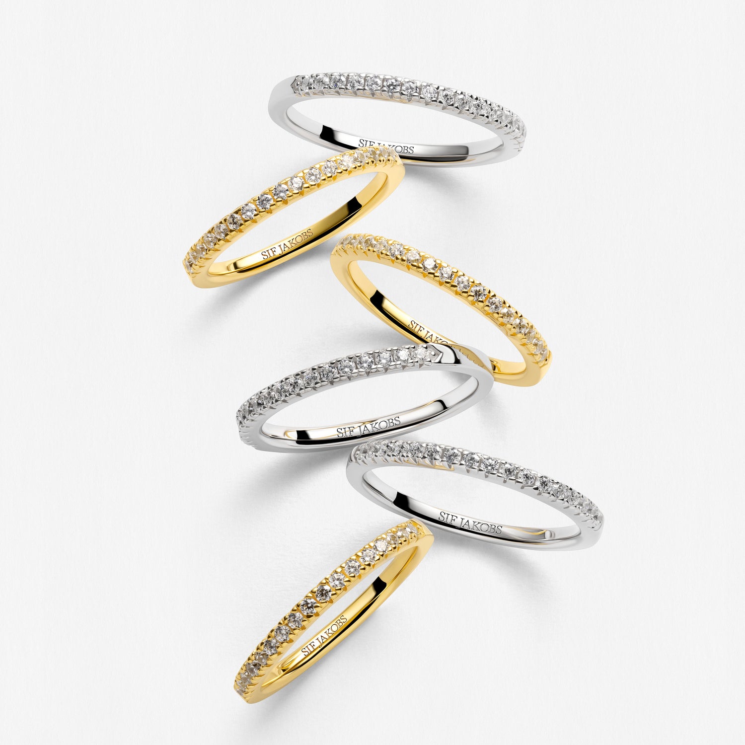 925 Sterling silver | Vit | 60, 925 Sterling silver | Vit | 58, 925 Sterling silver | Vit | 56, 925 Sterling silver | Vit | 54, 925 Sterling silver | Vit | 52, 925 Sterling silver | Vit | 50