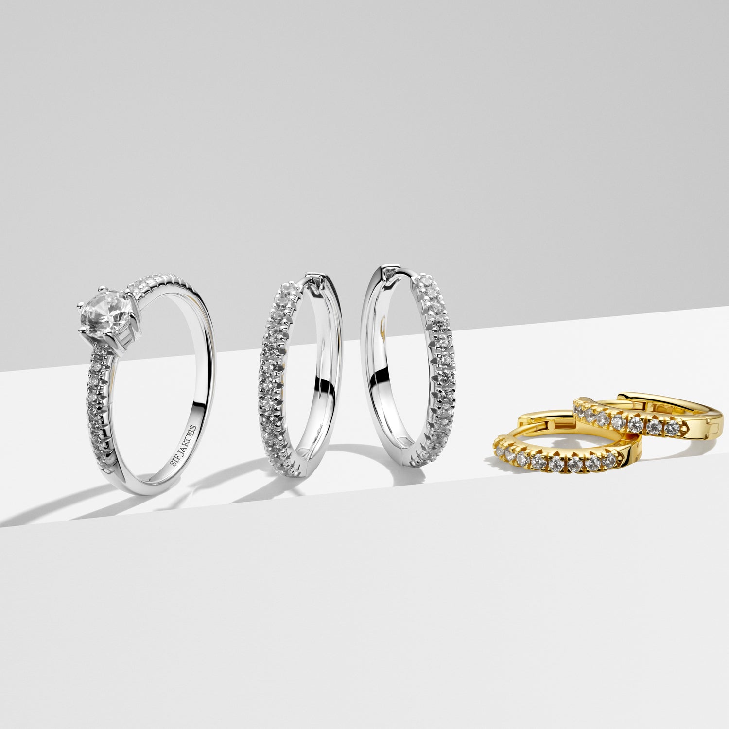 925 Sterling silver | Vit | 58, 925 Sterling silver | Vit | 56, 925 Sterling silver | Vit | 54, 925 Sterling silver | Vit | 52, 925 Sterling silver | Vit | 50