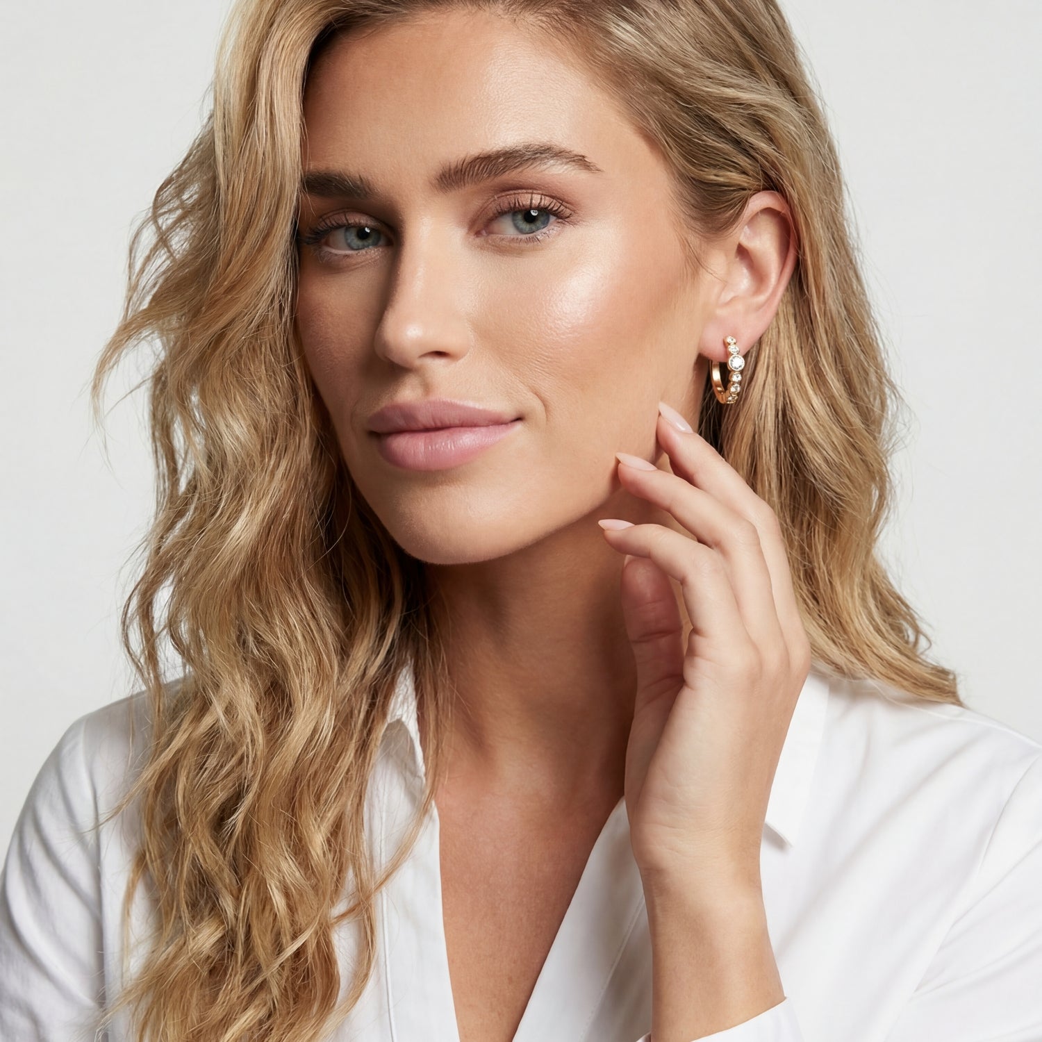 18k Guldpläterad | Vit