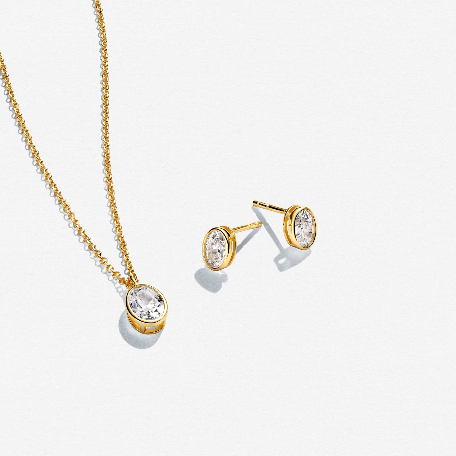 18k Guldpläterad | Vit