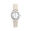 Stainless steel Silver | Beige läderarmband