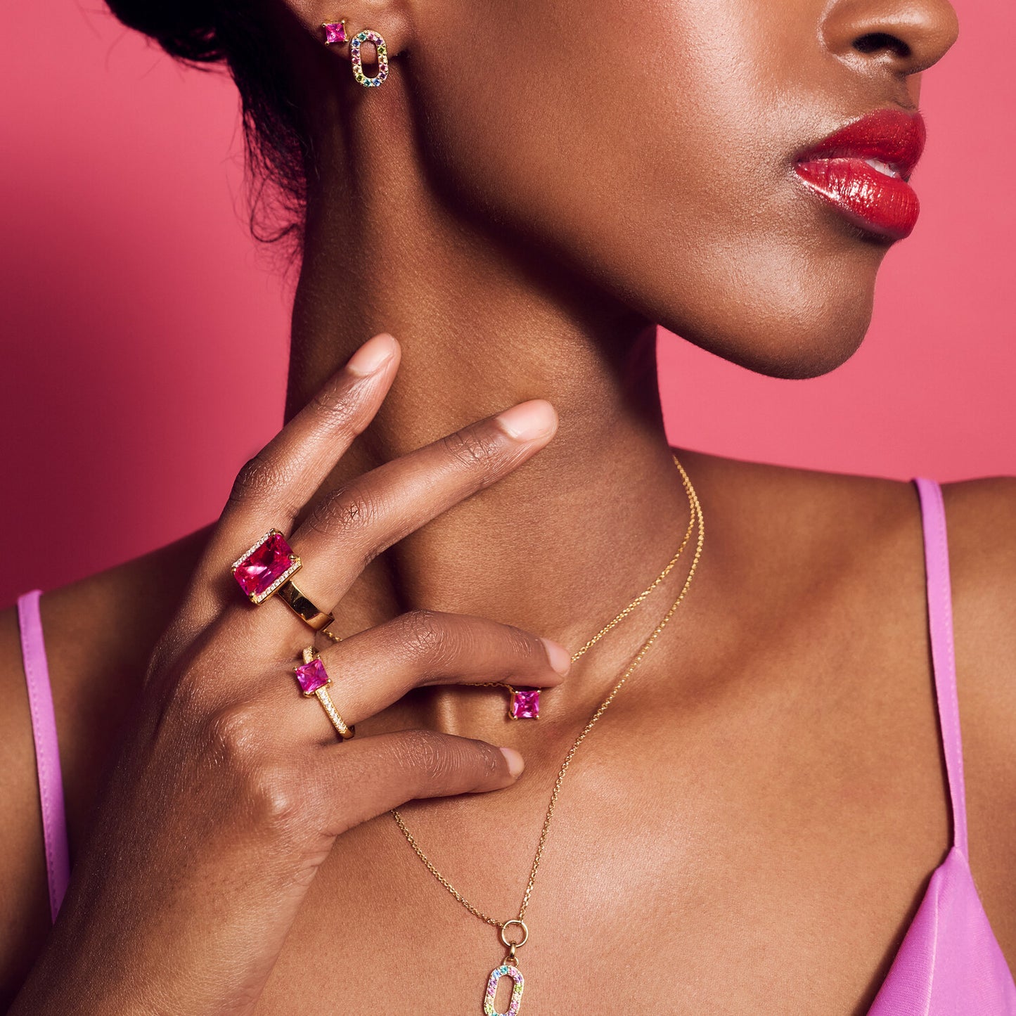 18k Guldpläterad | Rosa